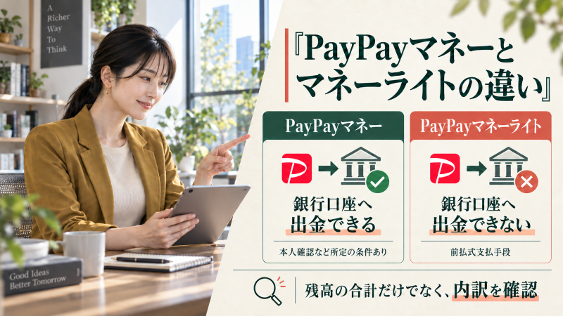 PayPayマネーライトとPayPayマネーの違い