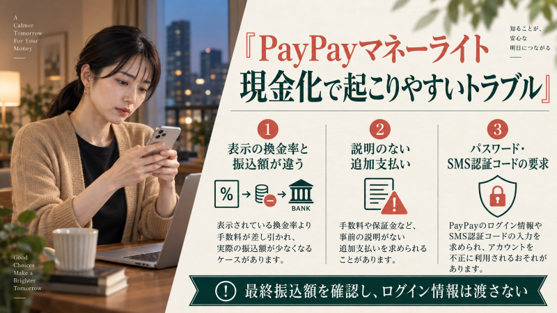 PayPayマネーライト現金化で起こりやすいトラブル