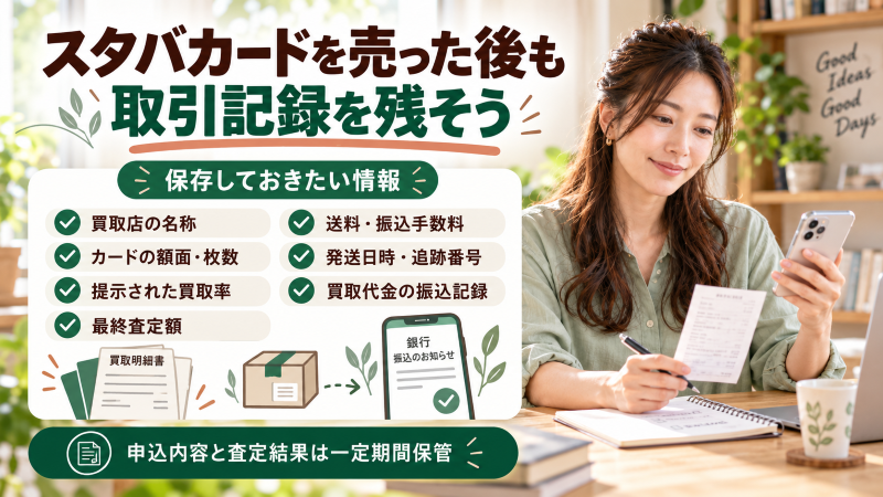 スタバカードを打った後も記録を残そう