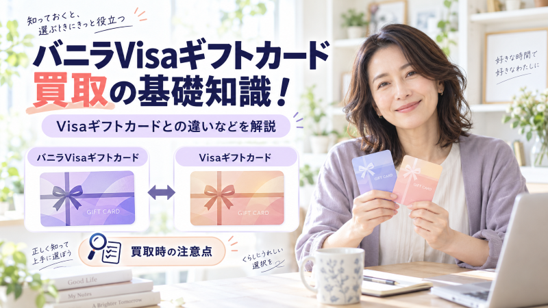 バニラVisaギフトカード買取の基礎知識!Visaギフトカードとの違いなど