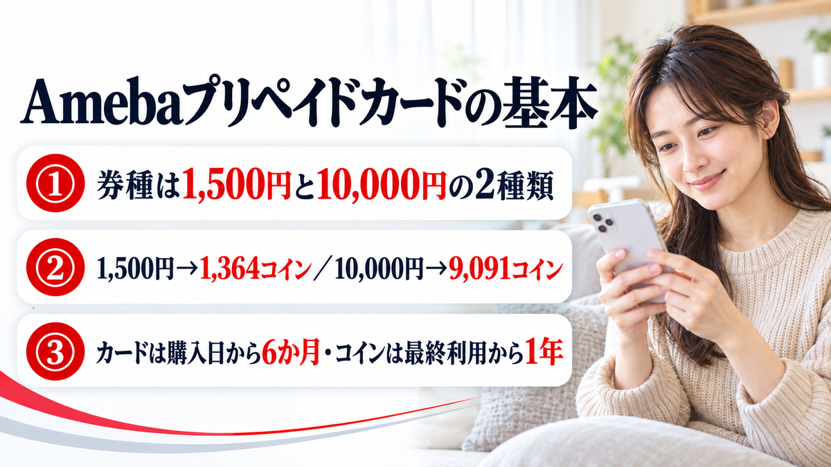 Amebaプリペイドカード買取はお得？使い道や現金化の特徴・使い方・注意点