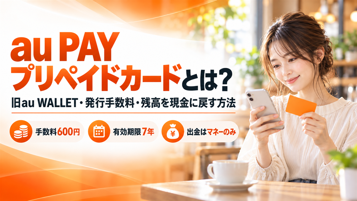 au PAY プリペイドカードとは?旧au WALLETの発行手数料・有効期限と残高を現金に戻す方法