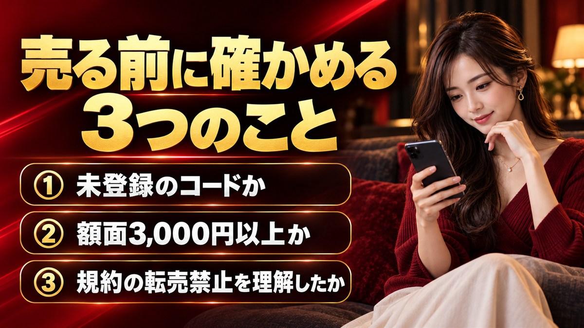 ネットフリックスカードを売る前に確かめる3つのこと