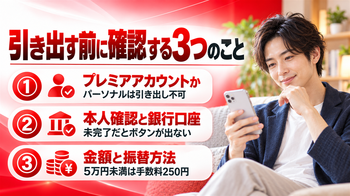 PayPal残高を引き出す前に確認する3つのこと