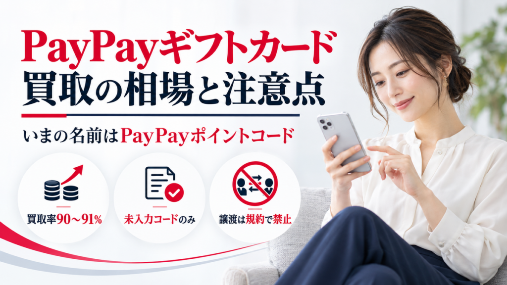 PayPayギフトカード買取の相場と注意点！ポイントコードの売れる条件と公式の禁止事項