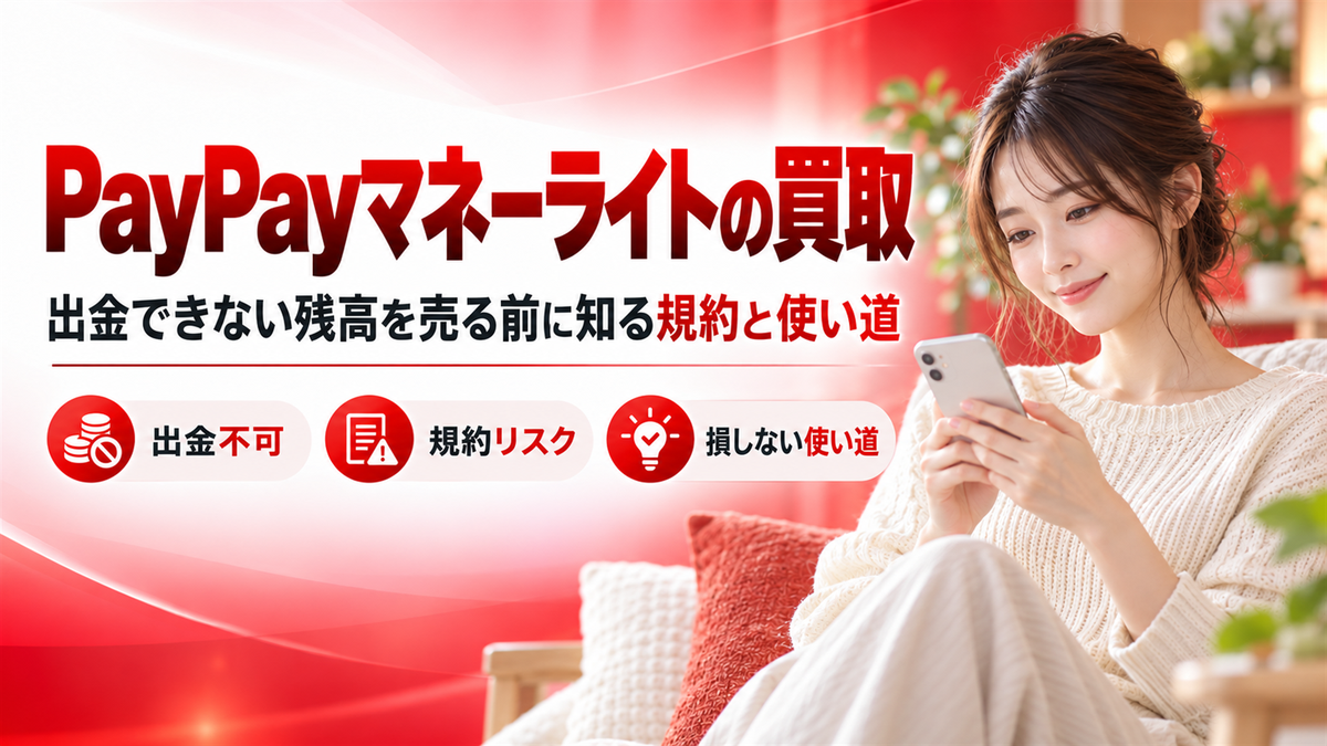 PayPayマネーライトの買取は危ない？出金できない残高を現金にする前に知る規約と使い道