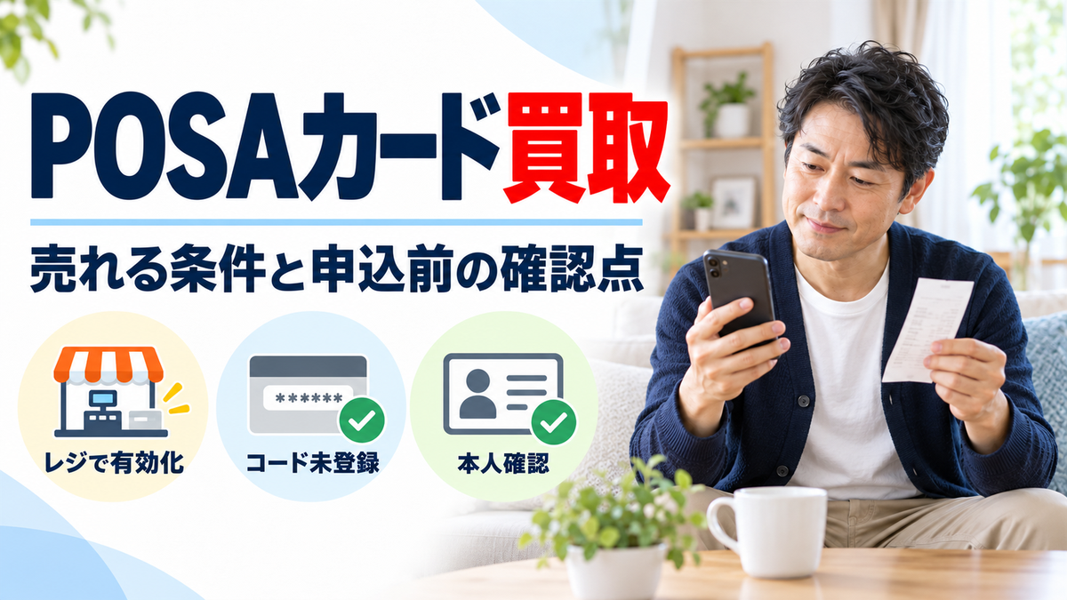 【POSAカード買取】コンビニギフトカードを安全に現金化する利用方法
