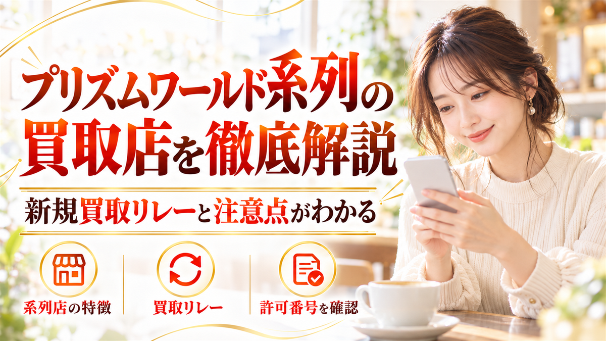 プリズムワールド系列買取店舗は新規買取リレーでお得に買取率アップできる!