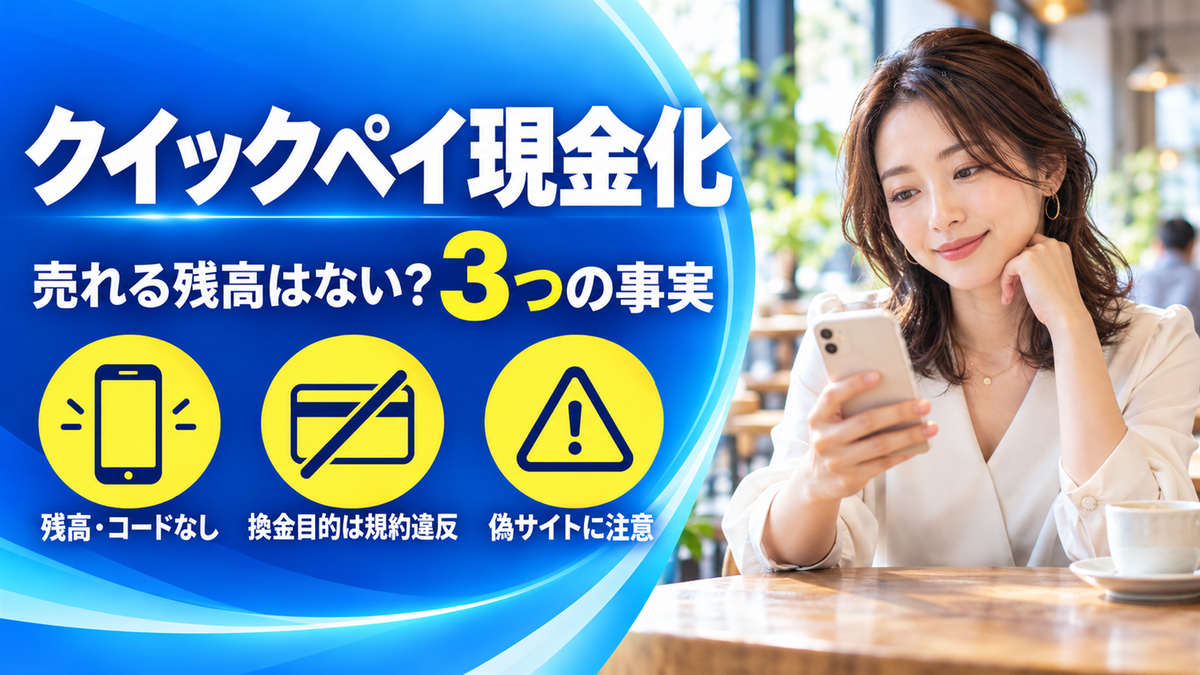 【クイックペイ買取】新しい非接触型決済サービスで現金化は可能？