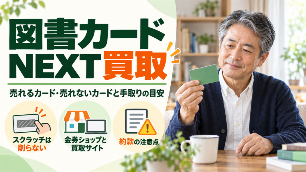 図書カードNEXT買取！売れるカード・売れないカードと手取りの目安、約款の注意点